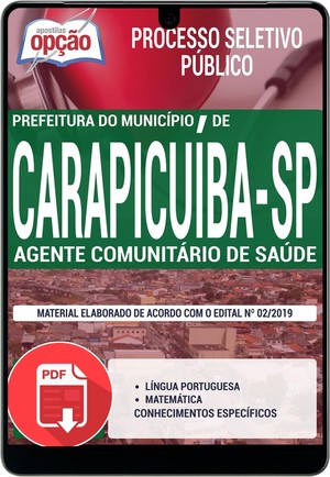 Apostila Processo Seletivo Público Prefeitura de Carapicuíba - AGENTE COMUNITÁRIO DE SAÚDE - abri |