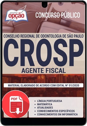 Apostila Concurso CROSP - AGENTE FISCAL - Fevereiro/2020 |