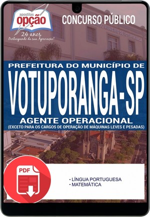 Concurso Prefeitura de Votuporanga - AGENTE OPERACIONAL (EXCETO PARA DE OPER DE MÁQ LEVES E PESADAS) - Setembro/2017 |