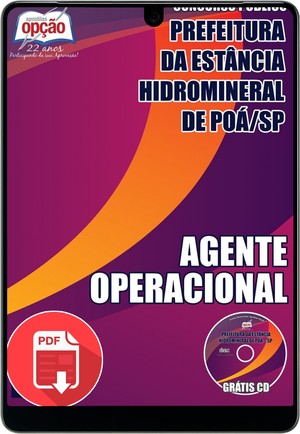 Apostila Prefeitura da Estância Hidromineral de Poá / SP - AGENTE OPERACIONAL - Julho/2015 |