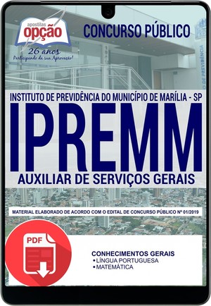 Apostila Concurso IPREMM - AUXILIAR DE SERVIÇOS GERAIS - março |