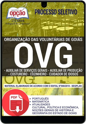 Apostila Processo Seletivo OVG - CARGOS DE NÍVEL FUNDAMENTAL -  |