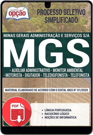 Apostila Concurso MGS - CARGOS DE NÍVEL MÉDIO - Fevereiro/2020 |