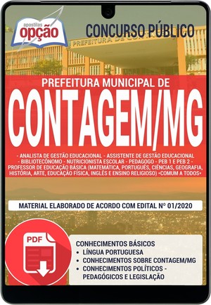 Apostila Concurso Prefeitura de Contagem - CARGOS DE NÍVEL SUPERIOR (COMUM A TODOS) - Fevereiro/2020 |