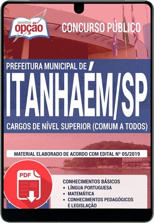 Concurso Prefeitura de Itanhaém - CARGOS DE NÍVEL SUPERIOR (COMUM A TODOS) - Janeiro/2020 |