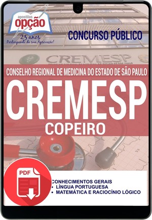 Apostila Concurso CREMESP 2016 - COPEIRO - Setembro/2016 |