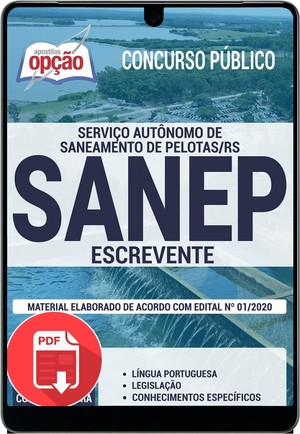 Apostila Concurso SANEP - ESCREVENTE - Fevereiro/2020 |