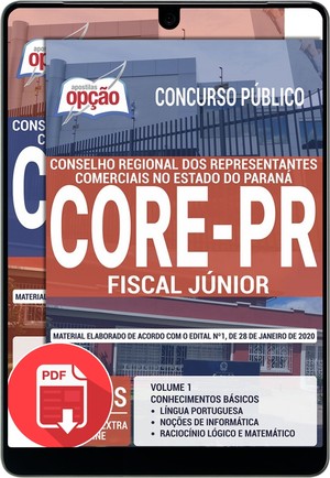 Apostila Concurso CORE PR - FISCAL JÚNIOR - Janeiro/2020 |