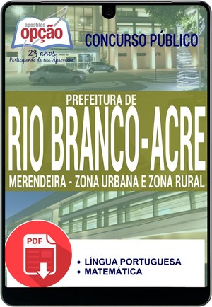 Apostila Prefeitura de Rio Branco / AC - MERENDEIRA - ZONA URBANA E ZONA RURAL - Maio/2016 |