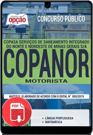 Apostila Concurso COPANOR - MOTORISTA - Outubro/2019 |