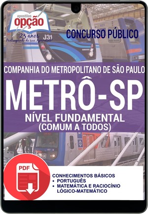 Apostila Concurso METRÔ SP 2016 - NÍVEL FUNDAMENTAL (COMUM A TODOS) - se |