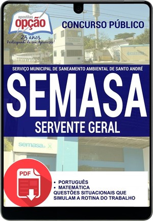 Apostila SEMASA - SERVENTE GERAL - Abril/2016 |