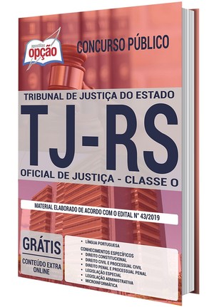 Apostila Concurso Tj Rs Oficial De Justica Classe O Edicao Setembro Apostilas Opcao