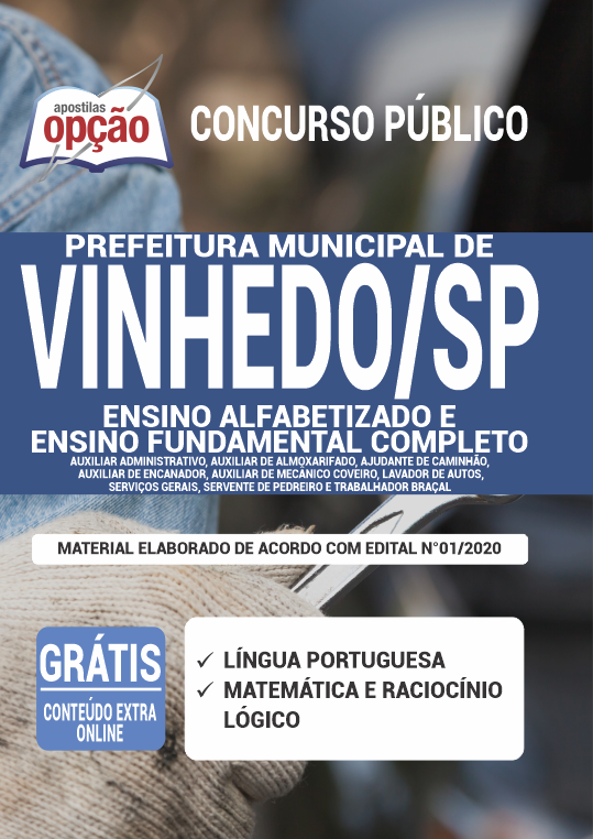 Apostila Prefeitura de Vinhedo - SP - Ensino Alfabetizado