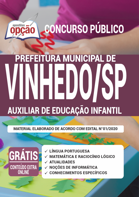 Apostila Prefeitura de Vinhedo - SP - Auxiliar de Educação Infantil