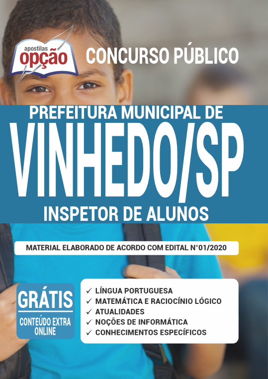 Apostila Prefeitura de Vinhedo - SP - Inspetor de Alunos