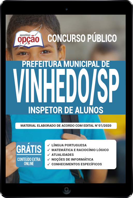 Apostila Prefeitura de Vinhedo - SP em PDF - Inspetor de Alunos