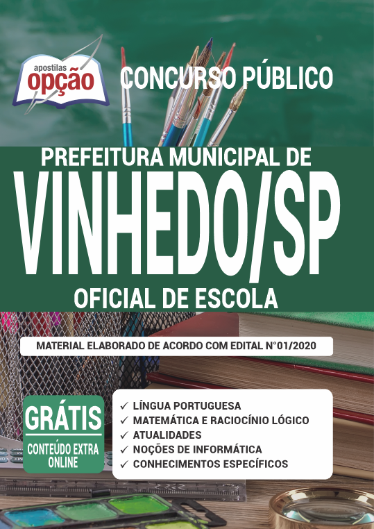 Apostila Prefeitura de Vinhedo - SP - Oficial de Escola