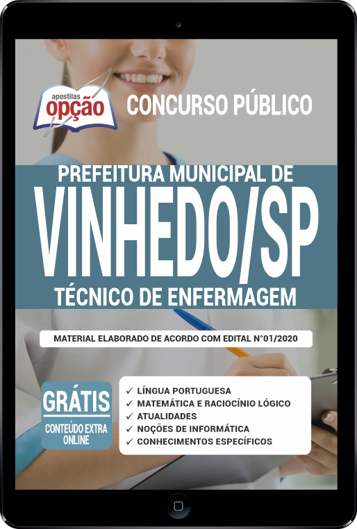 Apostila Prefeitura de Vinhedo - SP em PDF - Tec de Enfermagem