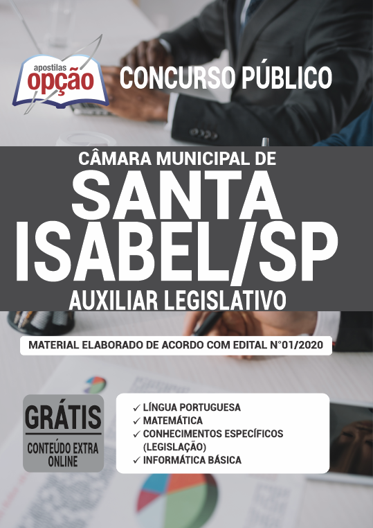 Apostila Câmara de Santa Isabel - SP - Auxiliar Legislativo