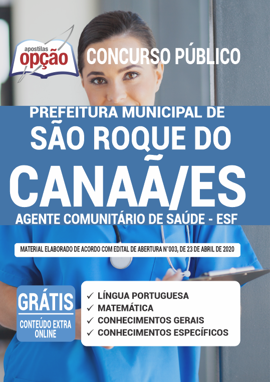 Apostila Prefeitura  de São Roque do Canaã - ES - Agente Saúde