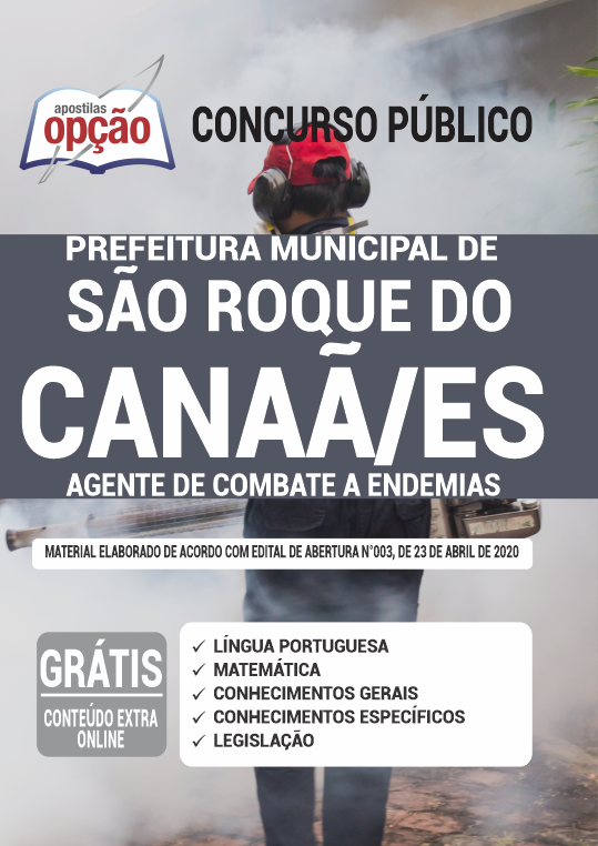 Apostila Prefeitura  de São Roque do Canaã - ES - Agente Endemias