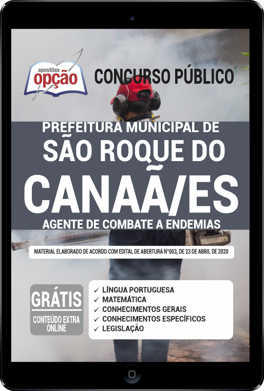 Apostila Prefeitura  de São Roque do Canaã - ES em PDF - Agente Endemias