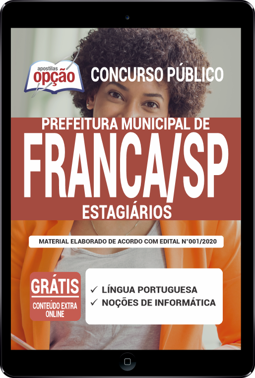 Apostila Prefeitura de Franca - SP em PDF - Estagiário -2020