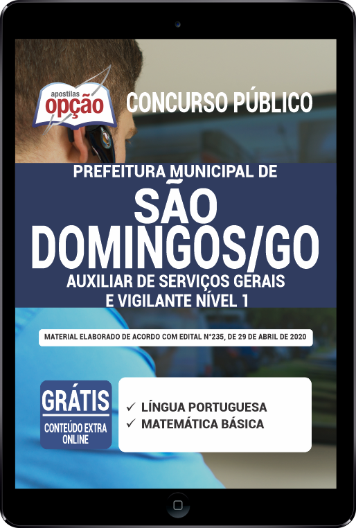 Apostila Prefeitura  de São Domingos - GO em PDF - Aux de Serviços Gerais –