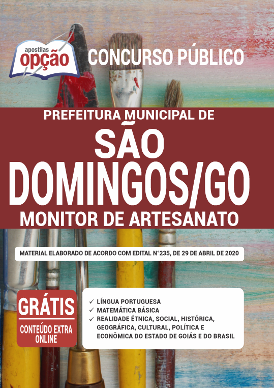 Apostila Prefeitura  de São Domingos - GO - Monitor de Artesanato