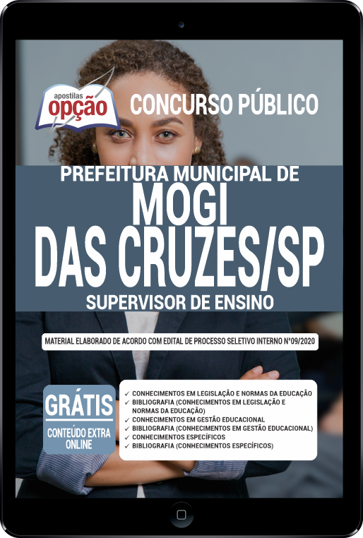 Apostila Prefeitura  de Mogi das Cruzes - SP em PDF - Supervisor