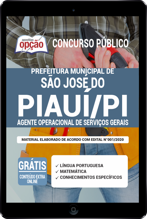 Apostila Prefeitura  de São José do Piauí - PI em PDF - Agt Operacional