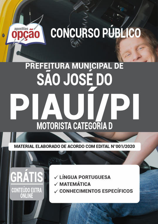 Apostila Prefeitura  de São José do Piauí - PI - Motorista Categoria D