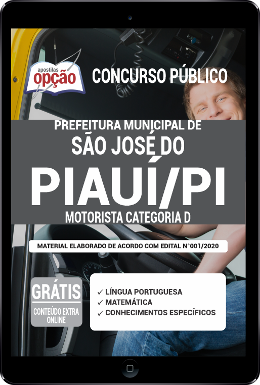 Apostila Prefeitura  de São José do Piauí - PI em PDF - Motorista D