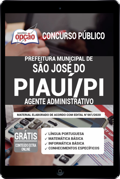 Apostila Prefeitura  de São José do Piauí - PI em PDF - Agente Adm