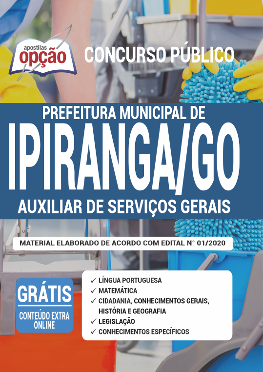 Apostila Prefeitura de Ipiranga - GO - Aux de Serviços Gerais