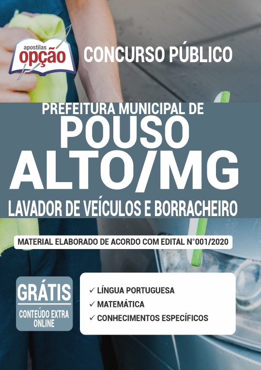 Apostila Prefeitura  de Pouso Alto - MG - Lavador de Veículos