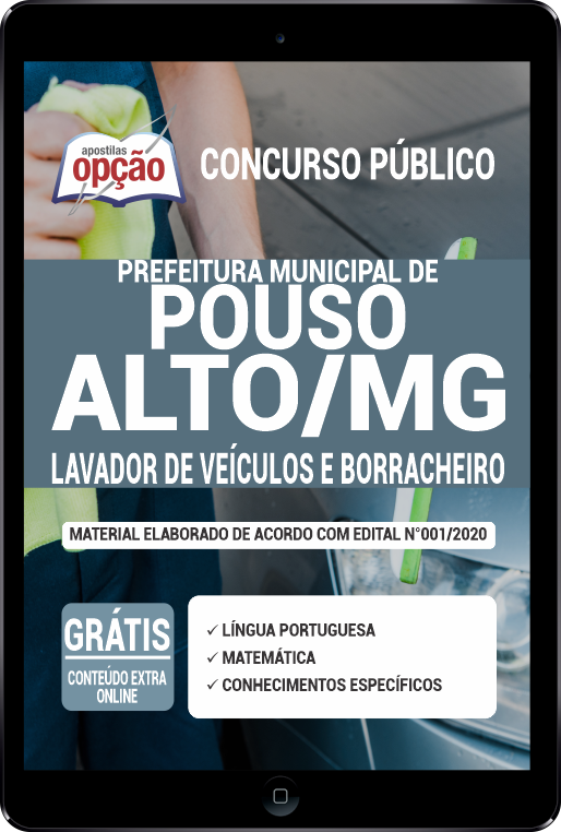 Apostila  Prefeitura  de Pouso Alto - MG em PDF - Lavador de Veículos