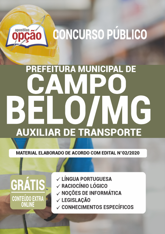 Apostila Prefeitura de Campo Belo - MG - Auxiliar de Transporte