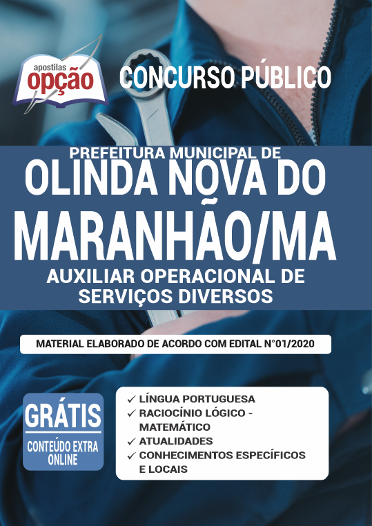 Apostila Prefeitura de Olinda Nova do Maranhão - MA - Auxiliar Op