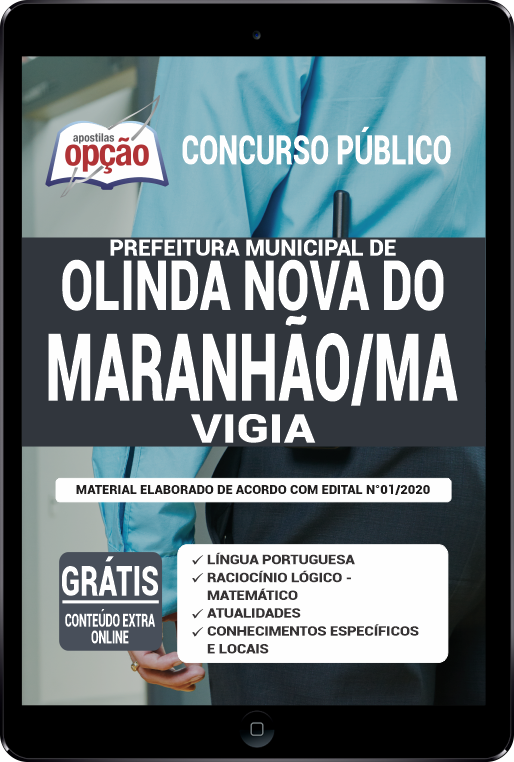 Apostila Prefeitura  de Olinda Nova do Maranhão em PDF - Vigia