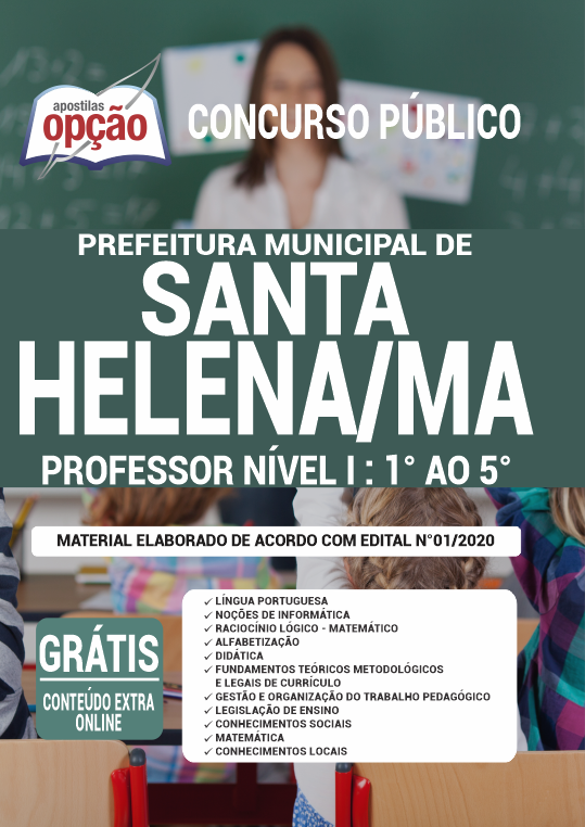 Apostila Prefeitura de Santa Helena - MA - Professor Nível I