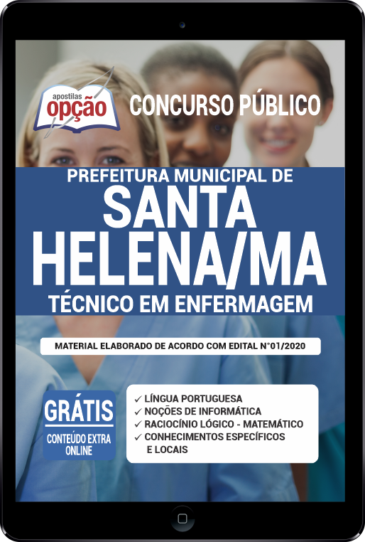 Apostila Prefeitura  de Santa Helena - MA em PDF - Técnico em Enfermagem