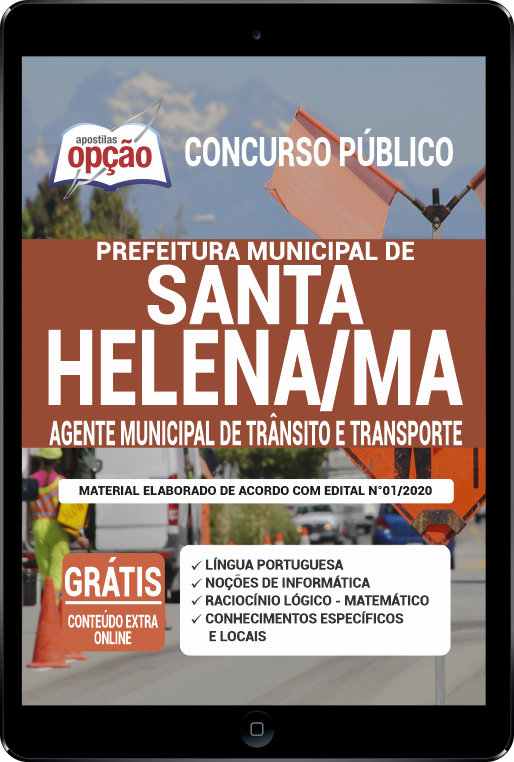 Apostila Prefeitura  de Santa Helena - MA em PDF - Agente de Trânsito