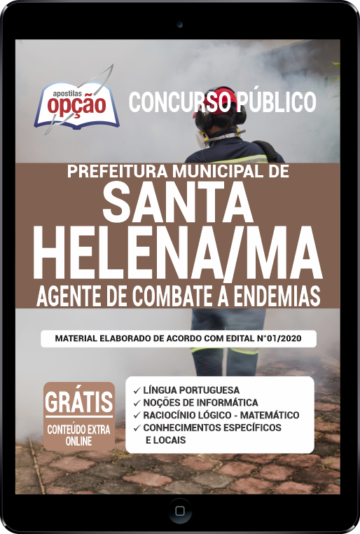 Apostila Prefeitura  de Santa Helena - MA em PDF - Agt de Combate ás Endemias