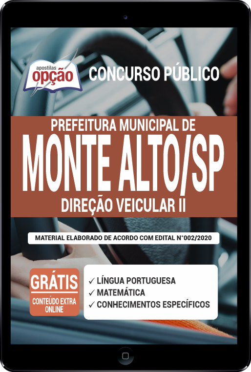 Apostila Prefeitura de Monte Alto - SP em PDF - Direção Veicular II