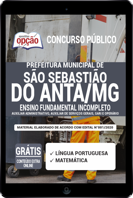 Apostila Prefeitura de São Sebastião do Anta - MG em PDF - Fundamental