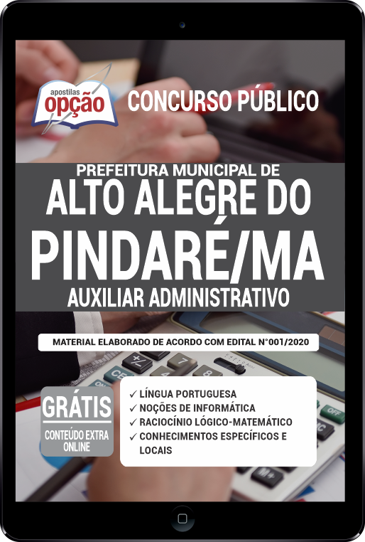 Apostila de Alto Alegre do Pindaré - MA em PDF - Auxiliar Adm