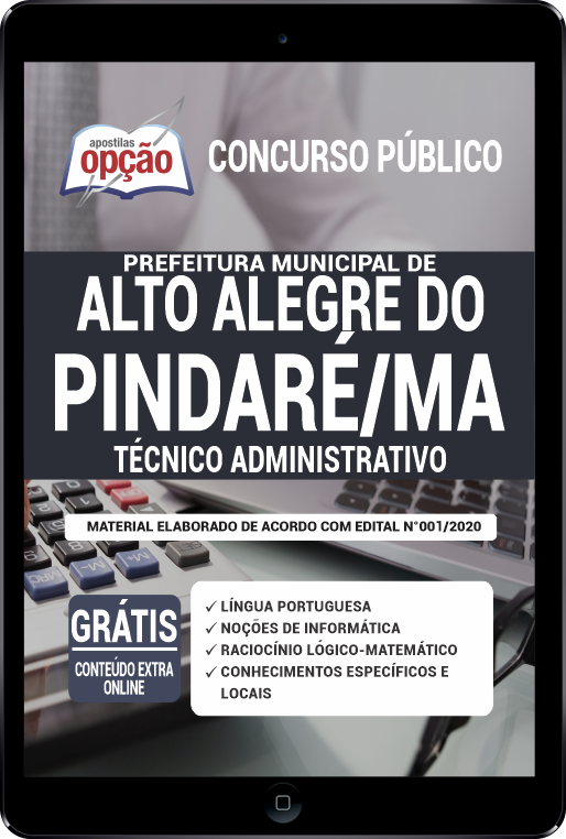 Apostila de Alto Alegre do Pindaré - MA em PDF - Técnico Adm