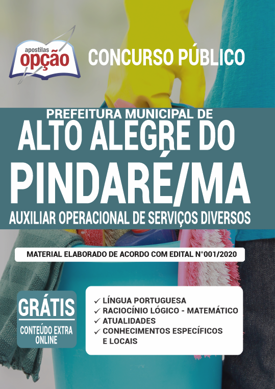 Apostila Prefeitura  de Alto Alegre do Pindaré - MA - Aux Operacional